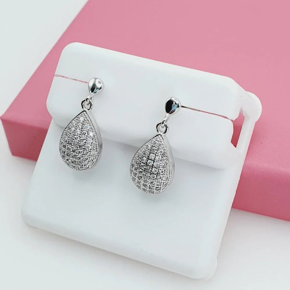 - "925 Sterling Silver Cubic Zirconia Earrings, U19254682 - Picture 4 of 11